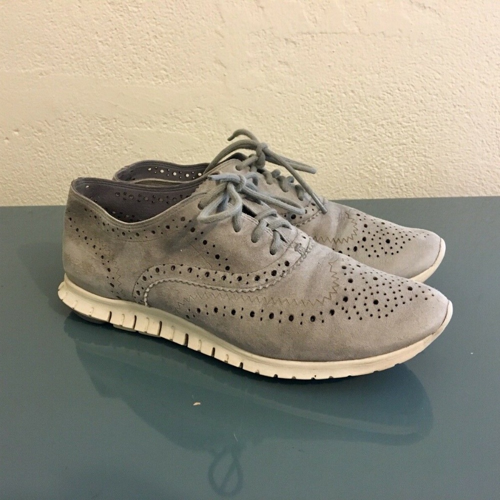 Cole Haan Zerogrand Gray Wingtip Oxford Shoes 5.5